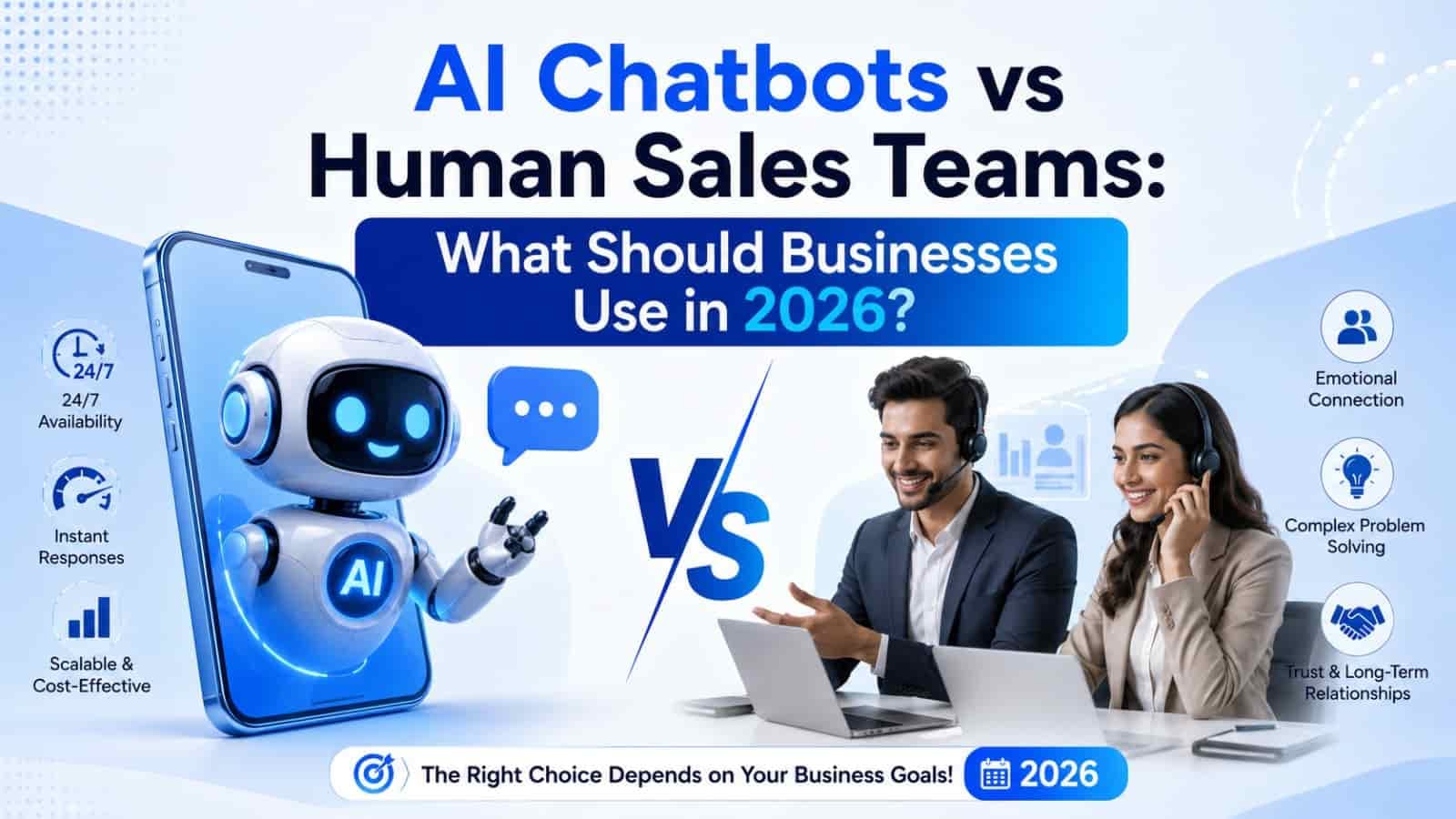 AI Chatbots vs Human Sales Teams: What Should Businesses Use in 2026?