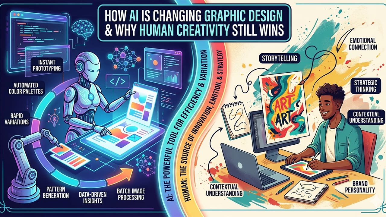 How AI is Changing Graphic Design And Why Human Creativity Still Wins