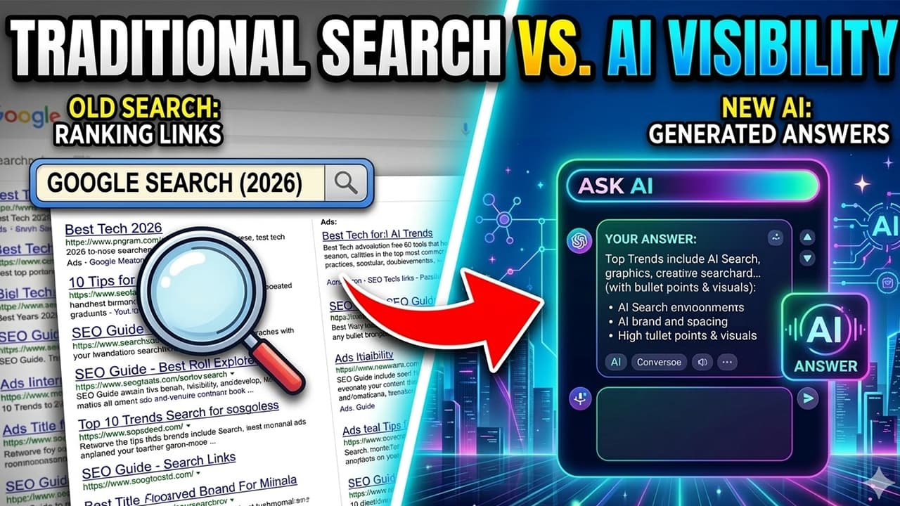 Traditional Search vs AI Visibility in 2026